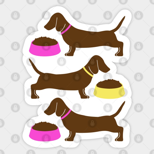 Adorable dachshunds Sticker by Jennifer Ladd